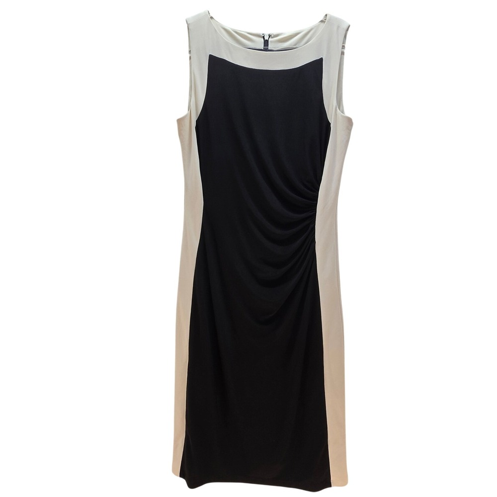 Lauren Ralph Lauren Dress Sleeveless Minimalist Old Money Sheath Stretch Women 8